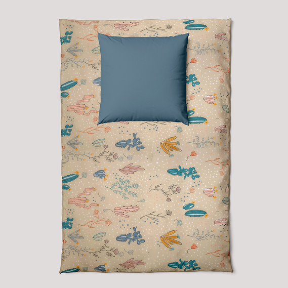 Calico fabric 2.4 Selonya V-М08020/2 Кактуси беж, фото 3