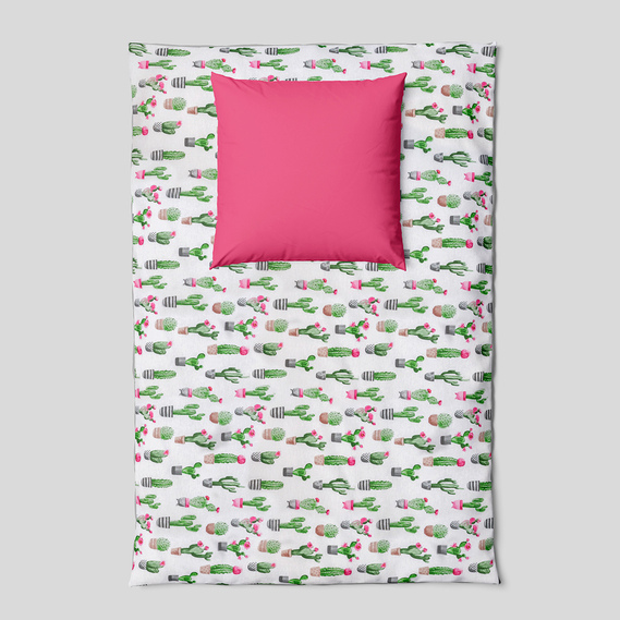 Тканина бязь ранфорс для постільної білизни 2,4 м V-24696/1 Кактуси зелені, фото 3 Тканина бязь ранфорс для постільної білизни 2,4 м V-24696/1 Кактуси зелені, фото 3