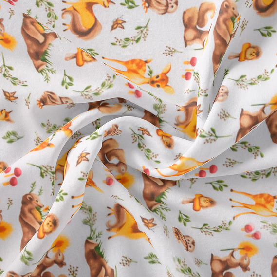 Тканина бязь ранфорс для постільної білизни 2,4 м V-24826/1 Зоосвято, фото 4