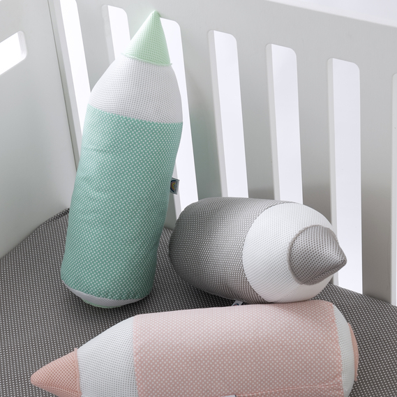 Pillow Roller Pencil ТM PAPAELLA 14*45 см сірий, фото 1 Pillow Roller Pencil ТM PAPAELLA 14*45 см сірий, фото 1