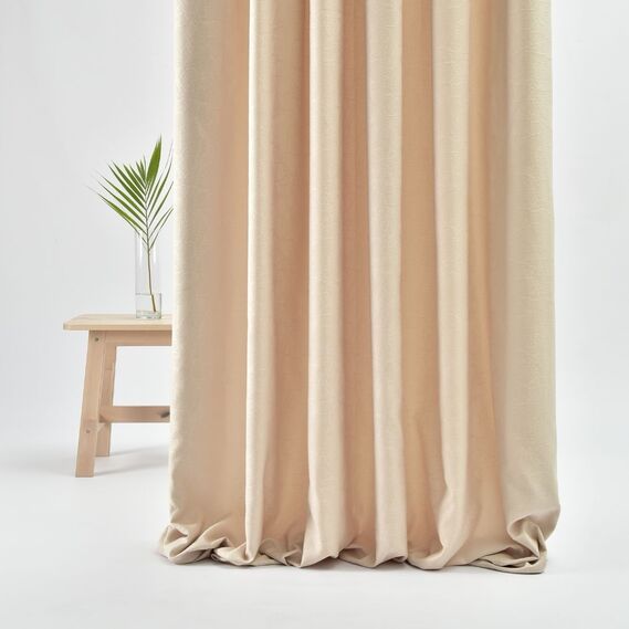 Тканина портьєрна жакардова Павутиння V-27121 вершки , фото 1