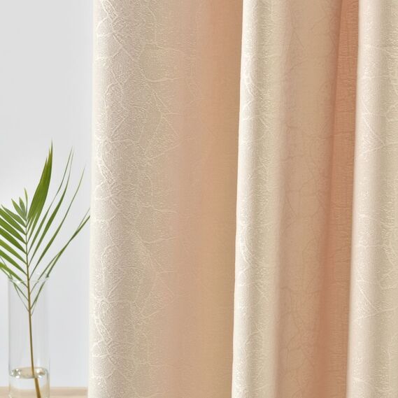 Тканина портьєрна жакардова Павутиння V-27121 вершки , фото 5