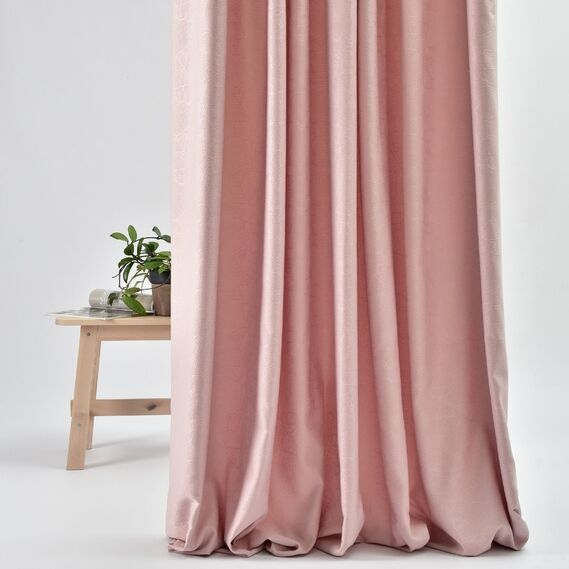 Тканина портьєрна жакардова Павутиння V-50096 рожева, фото 1