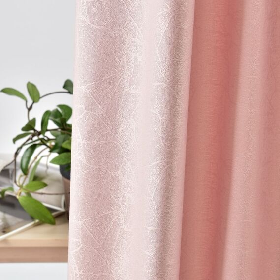 Тканина портьєрна жакардова Павутиння V-50096 рожева, фото 3