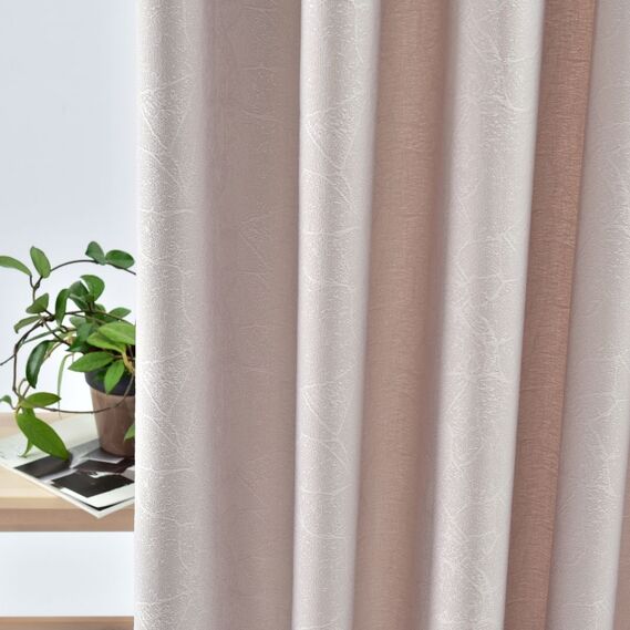 Тканина портьєрна жакардова Павутиння V-30475 сірий/беж, фото 5