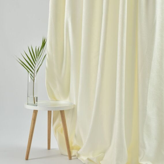 Тканина портьєрна жакардова Павутиння V-27120 біла, фото 1