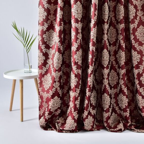 Тканина портьєрна жакардова Фіона V-601 бордо, фото 1