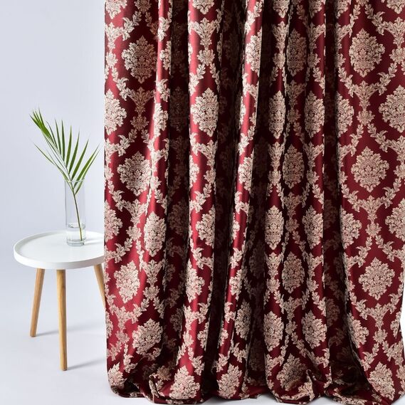 Тканина портьєрна жакардова Фіона V-601 бордо, фото 5