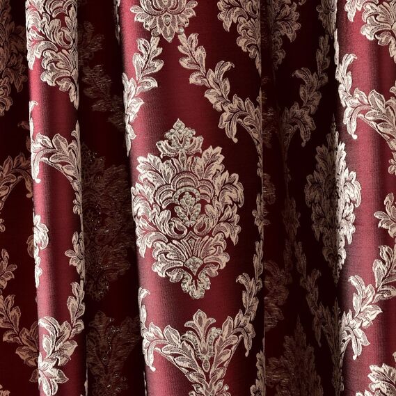 Тканина портьєрна жакардова Фіона V-601 бордо, фото 6