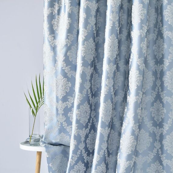 Тканина портьєрна жакардова Фіона V-1201 бірюза, фото 3