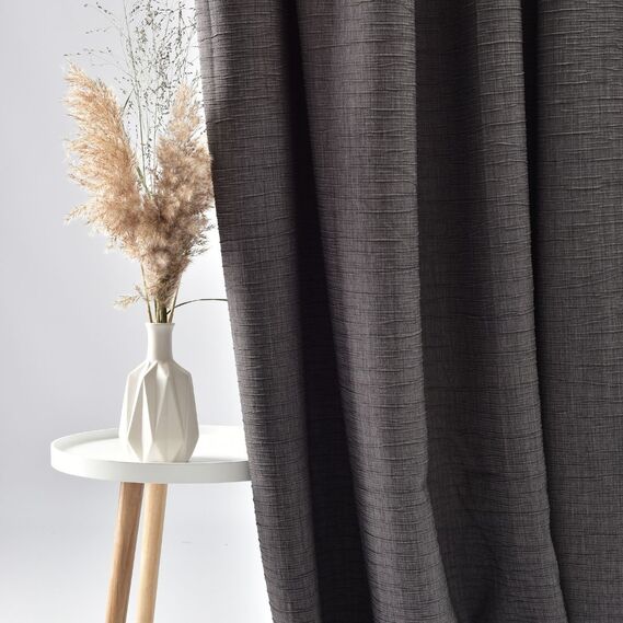 Ткань портьерная жаккардовая Марио V-25 темна сіра, фото 2