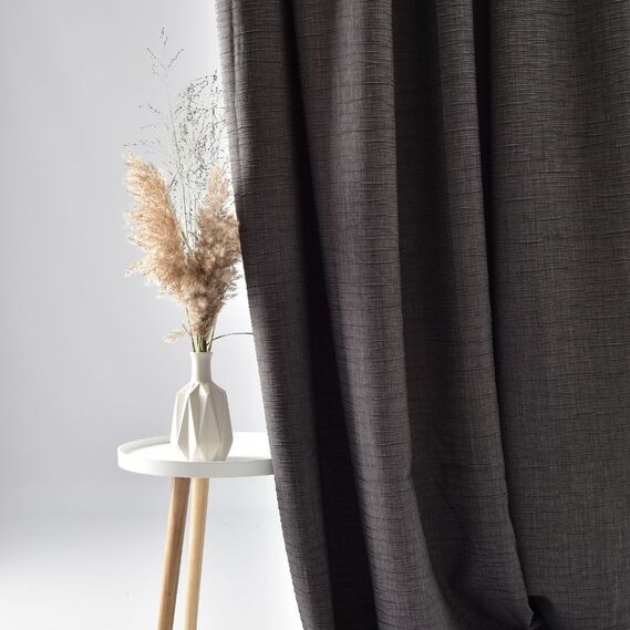 Ткань портьерная жаккардовая Марио V-25 темна сіра, фото 6