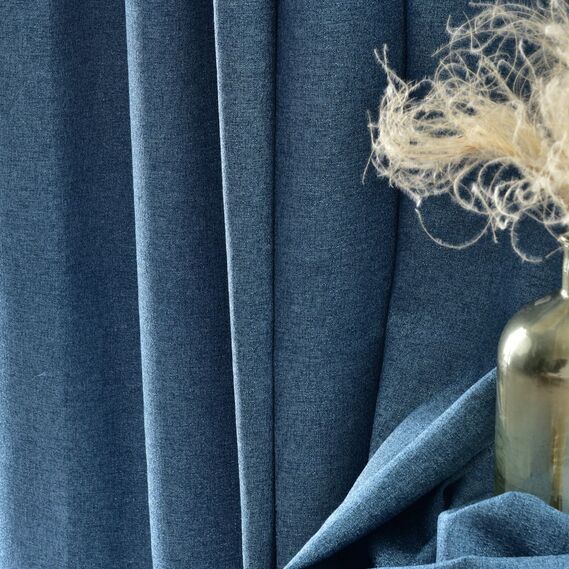 Ткань портьерная жаккардовая Меланж букле V-123 денім, фото 6