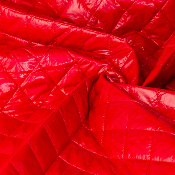 Ткань плащевая стеганная ЛАК с утеплителем червона, фото 3