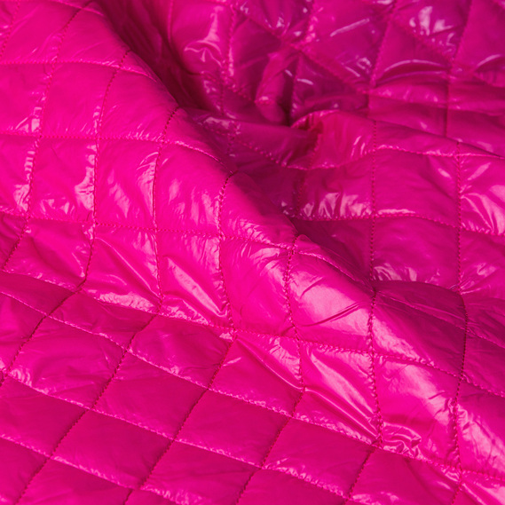 Ткань плащевая стеганная ЛАК с утеплителем малина, фото 1