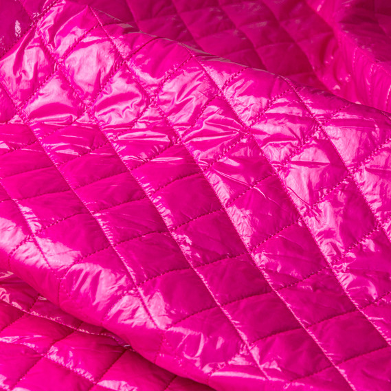 Ткань плащевая стеганная ЛАК с утеплителем малина, фото 2