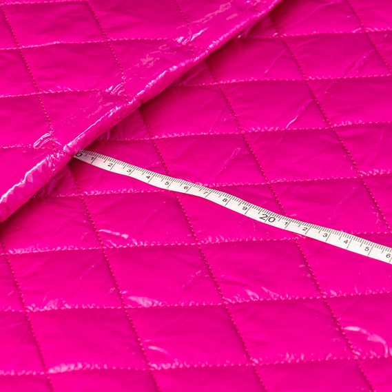 Ткань плащевая стеганная ЛАК с утеплителем малина, фото 4