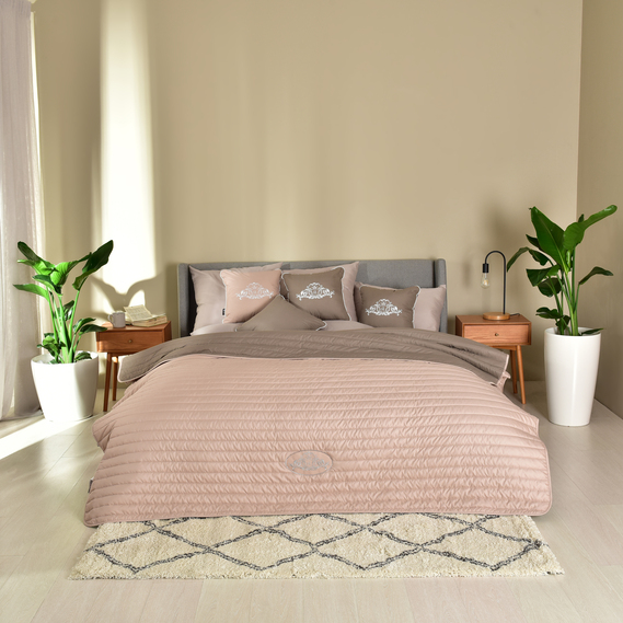 Bedspread Style ROYAL TM IDEIA 220х240 см сірий/беж, фото 3