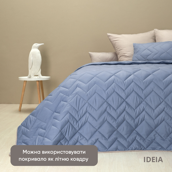 Blanket double-sided Іззі TM IDEIA 220x240 cm джинс/св.сірий, фото 6