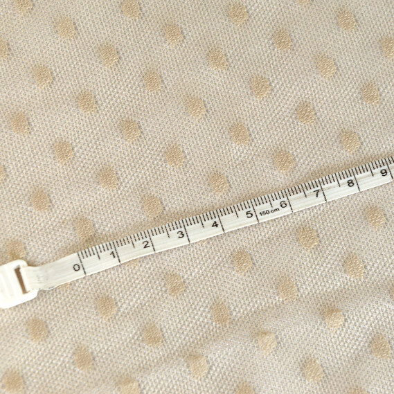 Тканина сітка Горошок беж, фото 3