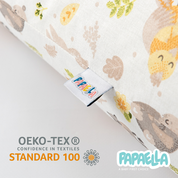 Бортик валики 2 шт захисні у дитяче ліжечко ТM PAPAELLA 60х15 см, 120х15 см бавовна обіймашки/смужка сіра, фото 8