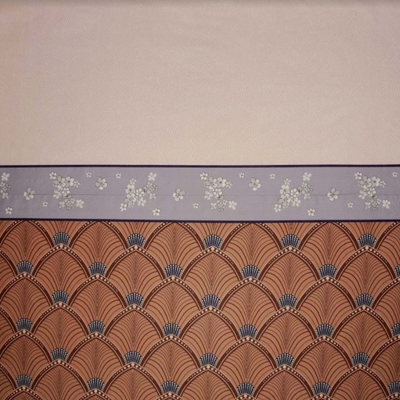 Тканина бавовна сатин для постільної білизни, натуральна тканина, постільна білизна 120 гр/м2 S-167А  Тадж-Махал коричневий, фото 3