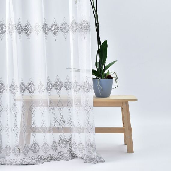 Тюль батист з вишивкою Голубіна V-gri, фото 2