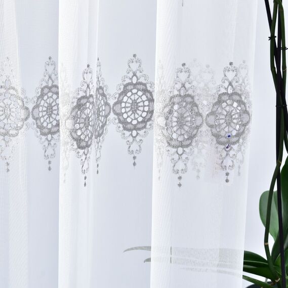 Тюль батист з вишивкою Голубіна V-gri, фото 3
