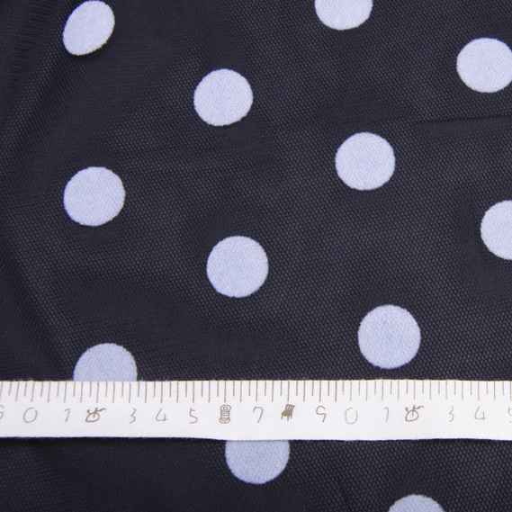 Stretch mesh fabric Peas with flock чорно біла, фото 4 Stretch mesh fabric Peas with flock чорно біла, фото 4