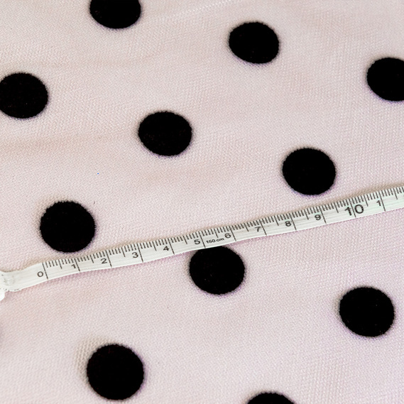 Stretch mesh fabric Peas with flock пудра чорна, фото 3 Stretch mesh fabric Peas with flock пудра чорна, фото 3