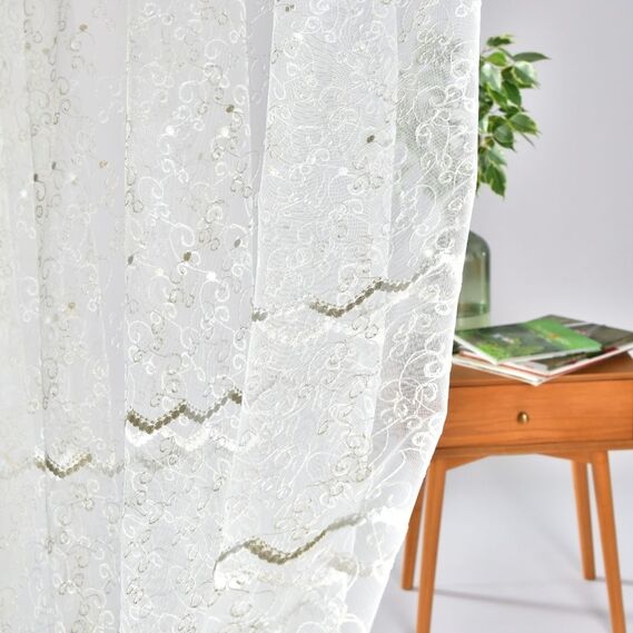 Тюль сетка с вышивкой Альмира V-altin, фото 1