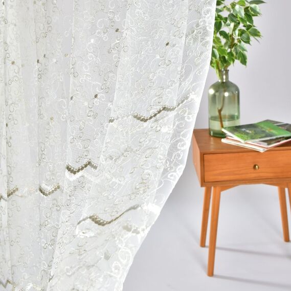 Тюль сетка с вышивкой Альмира V-altin, фото 6 Тюль сетка с вышивкой Альмира V-altin, фото 6