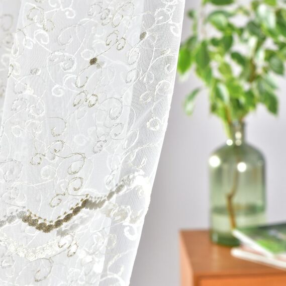 Тюль сетка с вышивкой Альмира V-altin, фото 8