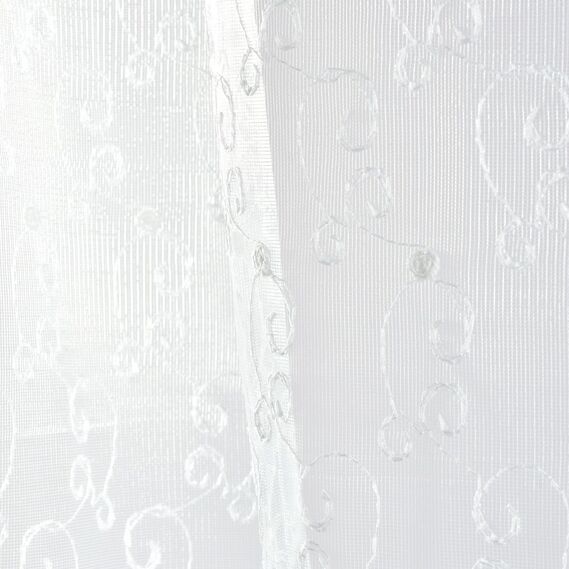 Тюль сетка с вышивкой Альмира V-ekru, фото 5