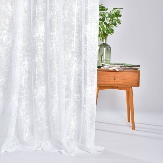 Тюль жаккард Шенил V-B0111 молоко, фото 4 Тюль жаккард Шенил V-B0111 молоко, фото 4