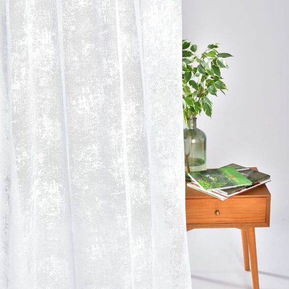 Тюль жаккард Шенил V-B0111 молоко, фото 6 Тюль жаккард Шенил V-B0111 молоко, фото 6