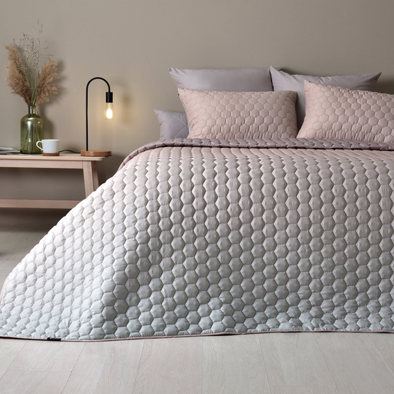 Blanket Silhouette TM IDEIA 220x240 cm + 2 pillowcases 50x70 cm беж, фото 1