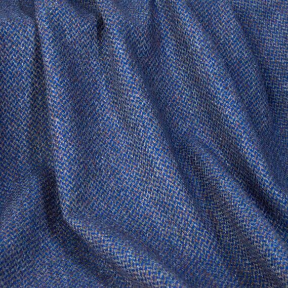 Тканина пальтова Ялинка синя, фото 2