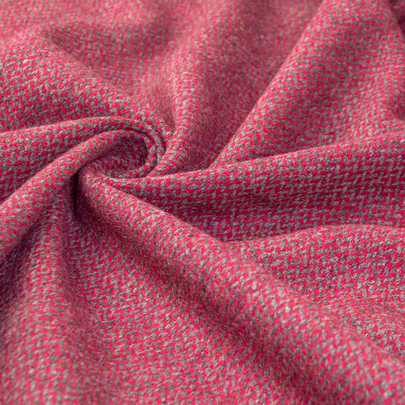 Ткань пальтовая Елка вишня , фото 1