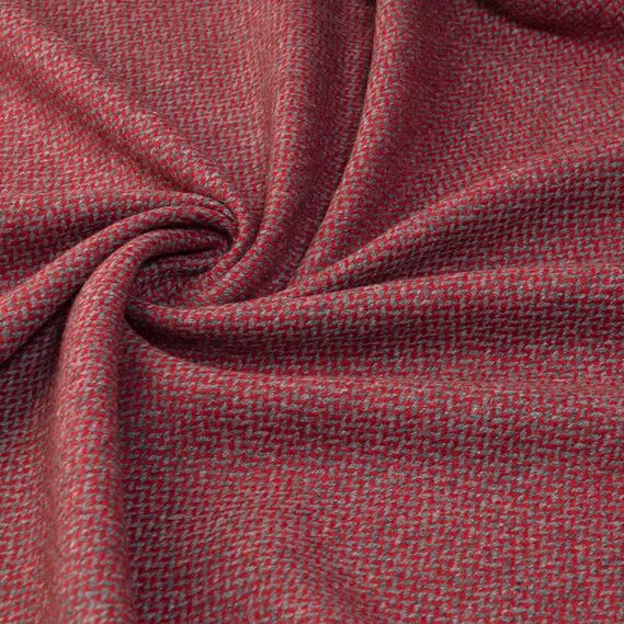 Тканина пальтова Ялинка бордо, фото 1
