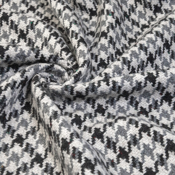 Тканина костюмна VSM-3904 Лапка  чорно сіра, фото 1