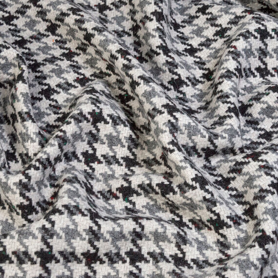 Тканина костюмна VSM-3904 Лапка  чорно сіра, фото 3