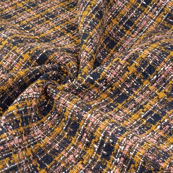 Тканина костюмна буклє Рімма рудий пудра чорний, фото 1 Тканина костюмна буклє Рімма рудий пудра чорний, фото 1