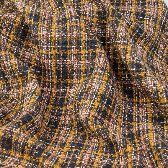 Тканина костюмна буклє Рімма рудий пудра чорний, фото 2 Тканина костюмна буклє Рімма рудий пудра чорний, фото 2