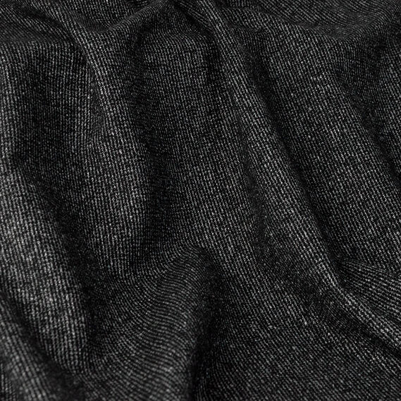 Тканина костюмна Турін чорна, фото 2 Тканина костюмна Турін чорна, фото 2