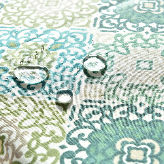 Скатертина з водовідштовхувальним просоченням IDEIA 140х170 см бавовна вензель ромб V-003 олива зелена, фото 2 Скатертина з водовідштовхувальним просоченням IDEIA 140х170 см бавовна вензель ромб V-003 олива зелена, фото 2