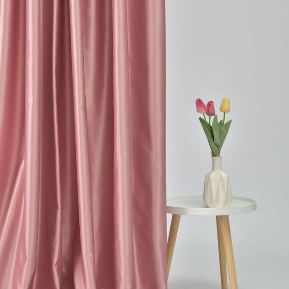 Тканина портьєрна однотонна Micro saten V-154 пудра, фото 6