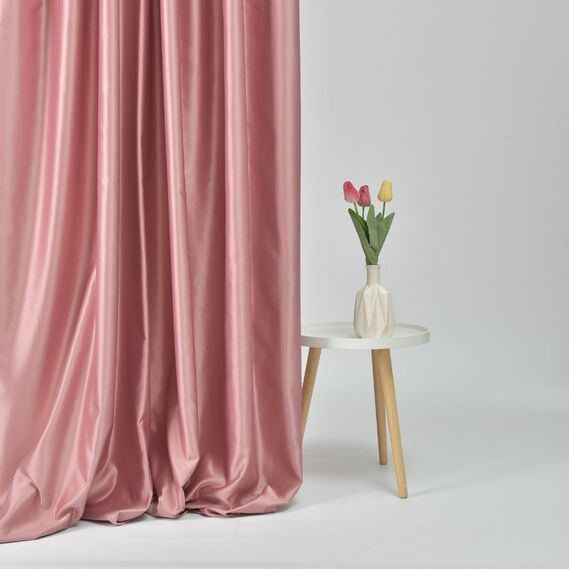 Тканина портьєрна однотонна Micro saten V-154 пудра, фото 8