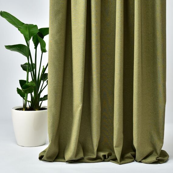 Тканина портьєрна однотонна PARIS V-2656 хакі, фото 1