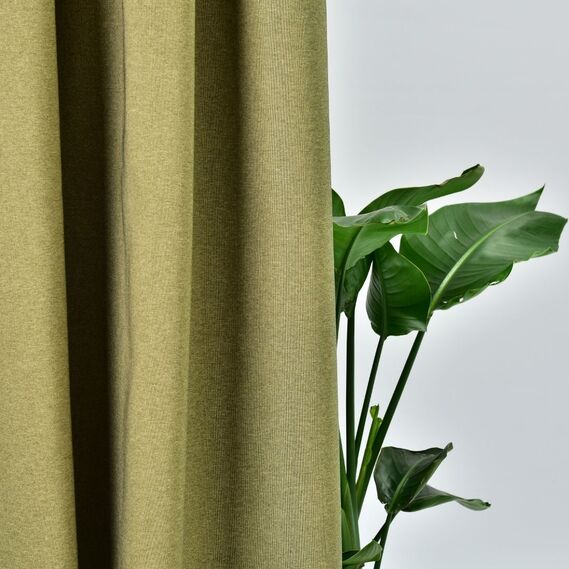 Тканина портьєрна однотонна PARIS V-2656 хакі, фото 4